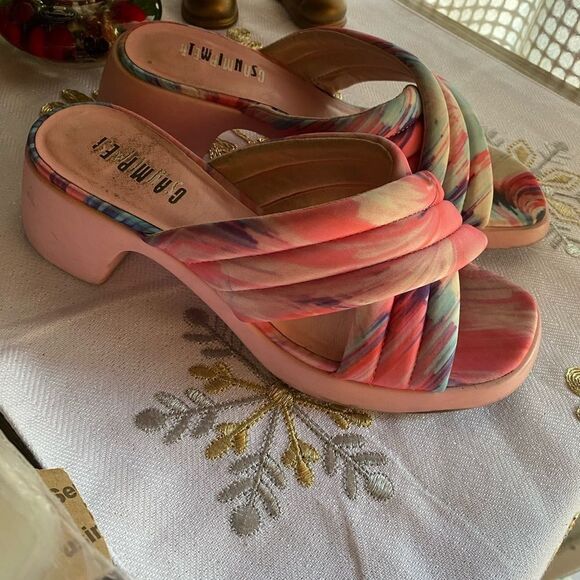 Camper twins women's crossed sandals with heel size 37 - Picture 7 of 10